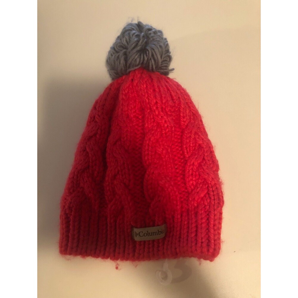 Columbia Youth Girls‎ Knit Beanie Hat Fleece Lined Pom